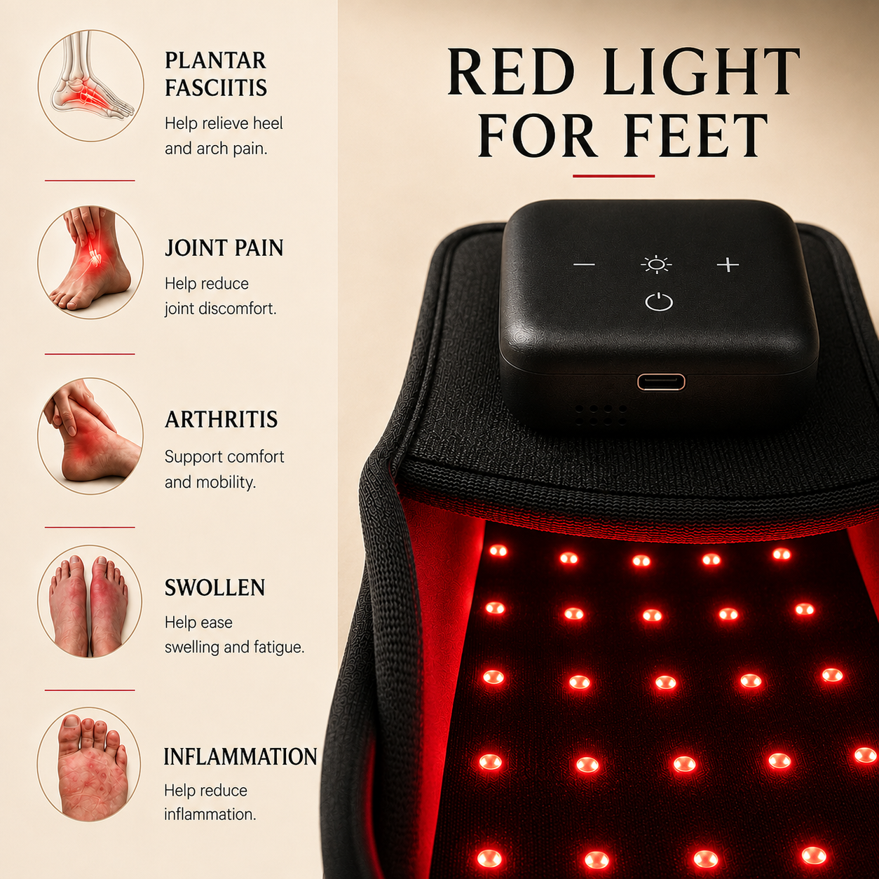 InfraSole™ Red Light
Slippers
